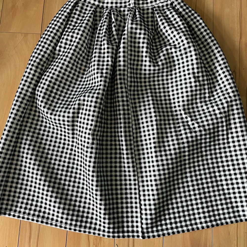 Black and White Gingham Skirt